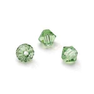  4MM FACET BICONE CRYSTAL PERIDOT 12PC (3 pack) Pet 