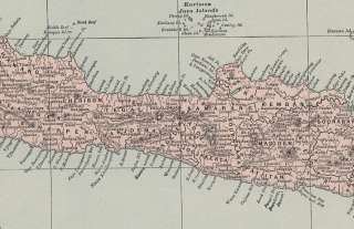 1893 Crams Map of Sumatra and Java.  
