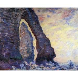  La Porte dAval and the needle at tretat by Monet canvas 