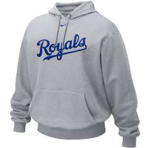  Nike Kansas City Royals Ash Tackle II Hoody Sweatshirt 