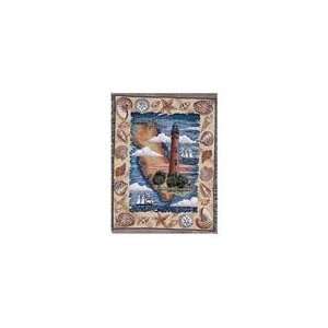 Ponce Inlet Florida Lighthouse Colorful Tapestry Throw Blanket 5 