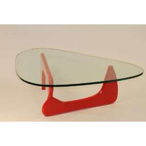  Lexington Modern Isamu Noguchi Coffee Table with Red Base 