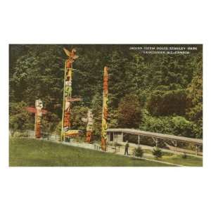 Totem Poles, Stanley Park, Vancouver, British Columbia Travel 