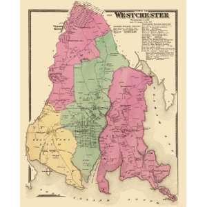   WESTCHESTER TOWNSHIP NEW YORK (NY) LANDOWNER MAP 1868