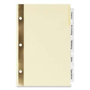   Tab Dividers, 8 1/2x5 1/2, 3 Hole, 5 Clear Tabs/Set (AVECI2095C