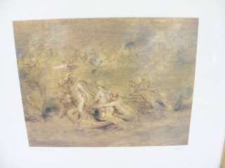 Vintage Framed Triumph Of Venus Picture Signed Rubens  