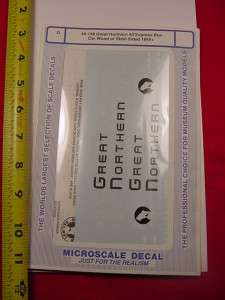 Microscale 48 148 GREAT NORTHERN EXPRESS Train Decal  