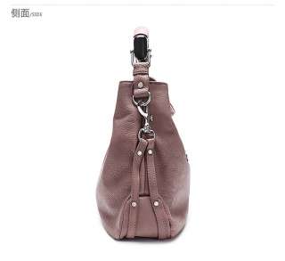 Coffee Leather Lady Shoulder Handbag Elegant Charm Fashion Amphibious 