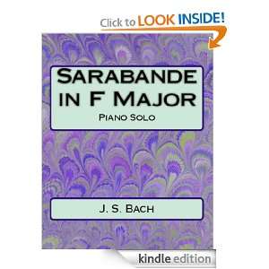 Sarabande in F Major J S Bach  Kindle Store