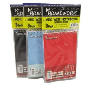  Memo Wire Note Books   4x6   50 Sheet   3 Pack 
