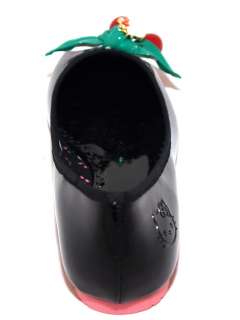   Twenty10 Hello Kitty Cherry Cherries Black Vegan Flats Ballerina Shoes