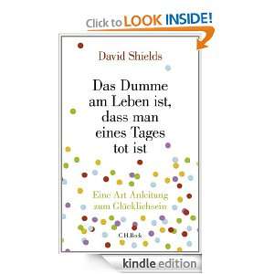   Edition) David Shields, Christoph Gutknecht  Kindle Store