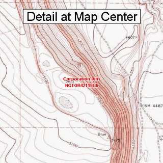  USGS Topographic Quadrangle Map   Corporation Rim, Oregon 