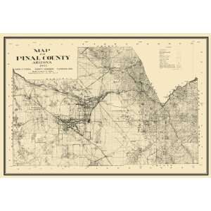    PINAL COUNTY ARIZONA (AZ) LANDOWNER MAP 1932