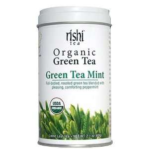  Rishi Tea   Organic Green Tea Mint, 2.1 oz loose leaf tea 