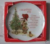 HOLLY HOBBIE CHRISTMAS 1978 VINTAGE PLATE NEW AMERICAN  