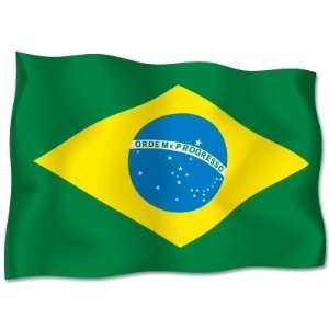  BRAZIL Brazilian Flag car bumper sticker decal 6 x 4 