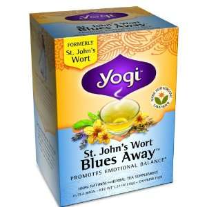 Yogi Herbal Tea, St. Johns Wort Blues Away, 16 tea bags (Pack of 3)