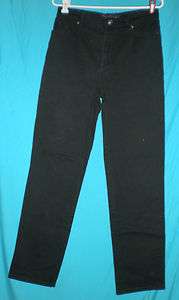 Gloria Vanderbilt 5 Pocket Tapered Leg Black Jeans Sz 8 W31 H40 R12 