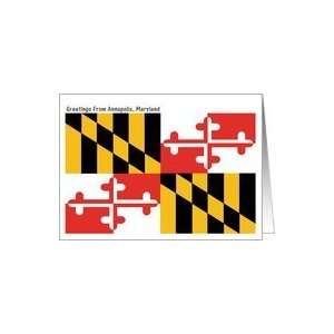  Maryland   City of Annapolis   Flag   Souvenir Card Card 