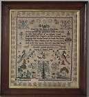1841 adam eve sampler by mary ann bond victorian dated 1841 guaranteed 