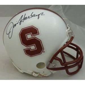  Jim Harbaugh Autographed Stanford Cardinal Mini Helmet 