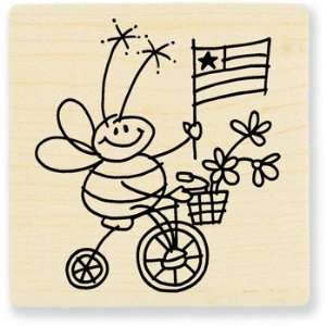  Biker Bee   Rubber Stamps Arts, Crafts & Sewing