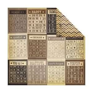  X12 Mini Bingo Cards/Chevron; 25 Items/Order Arts, Crafts & Sewing