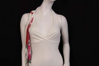 750 Valentino RED Dress Jersey Maxi Flowered 40 4 S #0008F5  