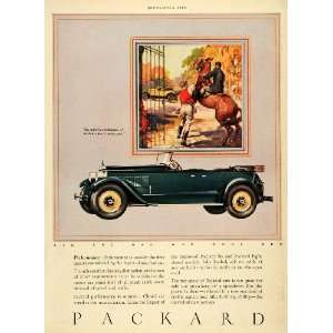  1926 Ad Packard Horseback Riding Automobile Green Vintage 