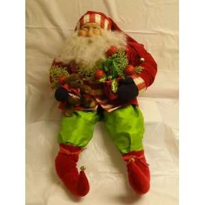  Hawley Handmade Santa Claus doll Presents and Holly 