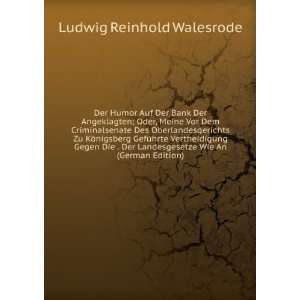   Wie An (German Edition) Ludwig Reinhold Walesrode Books