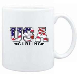  New  Usa Curling / Flag Clip   Army  Mug Sports