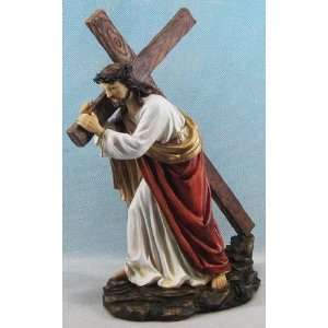 Jesus Carrying Cross Figurine 