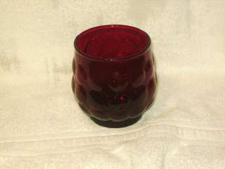 ANC.HCKG. ROYAL RUBY BUBBLE GLASS OLD FASHIONED TUMBLER  