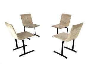 Set 4 Mid Century Italian Modern Saporiti Dining Chairs  