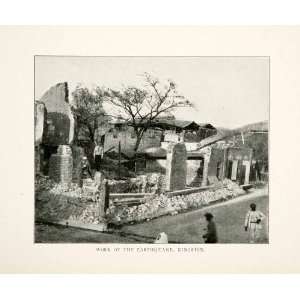 1907 Print Earthquake Kingston Jamaica Aftermath Ruin 