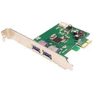 SIIG 2 port PCIe host adapter with 2 external SuperSpeed USB 3.0 ports 