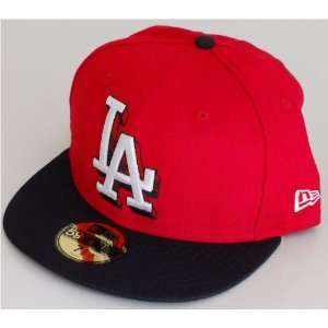  New Era L.A. Dodgers Red Black Shadow Logo 59FIFTY Fitted 
