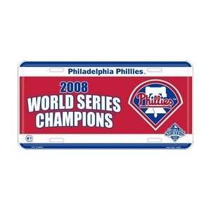    Philadelphia Phillies 2008 MLB Champions License Plate Automotive