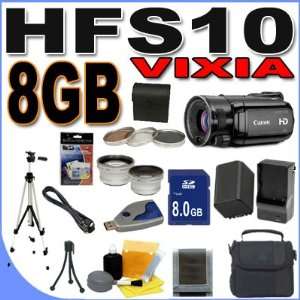  Canon VIXIA HFS10 HD 32GB Dual Flash Memory Camcorder w 