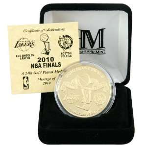  2010 NBA Finals Dueling 24kt Gold Plated Coin Sports 
