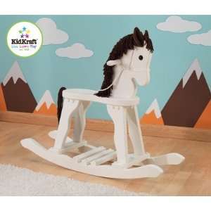  Derby Rocking Horse in White with Brown Mane Toys & Games