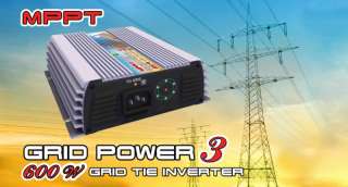 600 Watt MPPT Grid Tie Inverter for Wind Turbine Solar  