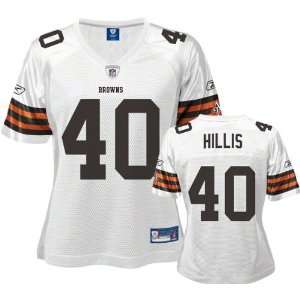  Peyton Hillis Womens Jersey Reebok White #40 Cleveland 