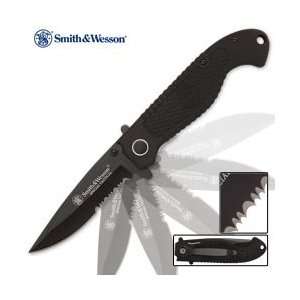  Smith & Wesson CKTACBSD Tactical Serrated Drop Point Knife 