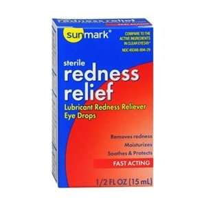  Sunmark Sterile Redness Relief Lubricant Eye Drops   0.5 