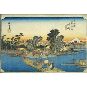  Hand Made Oil Reproduction   Ando Hiroshige   32 x 22 