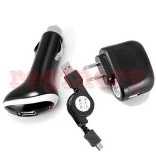 USB Cable+Car Charger+AC Home Wall Adapter for  7 Kindle Fire 