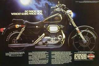 1983 Harley Davidson Roadster 2 Page Original Motorcycle Ad  